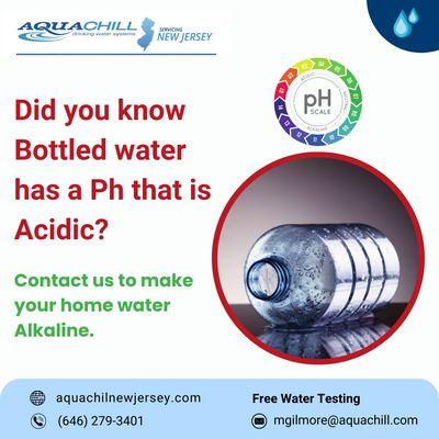 Did you know Bottled water has an acidic Ph?

Call Us : (646) 279-3401
Email: mgilmore@aquachill.com