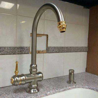 Brass and Stainless Steel Two Tone Sink Fittings