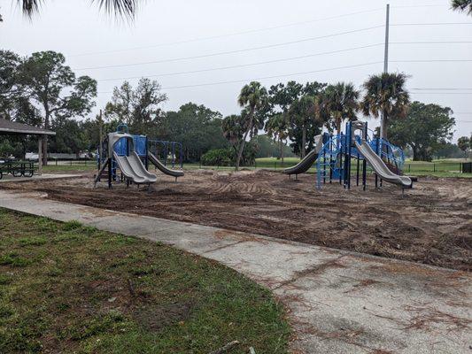 Playground being renovated at Skyway Park, Tampa