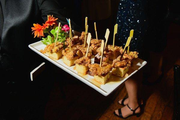 Fried Oyster Mushroom & Waffle 
 
 Venue: Dumbo Loft
 
 Angelica Radway Photography