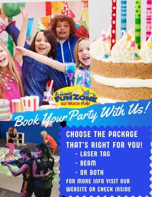 Make your birthday special with a party at Family Fun Zone!