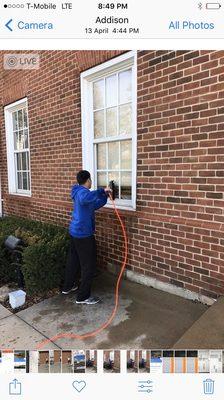 Addison hall police station window cleaning