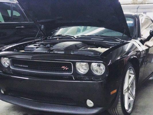 Dodge Challenger 2013, radiator was busted.