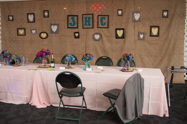 Perfectly pink table cloths!  Photo by Nathan Baerreis Photography