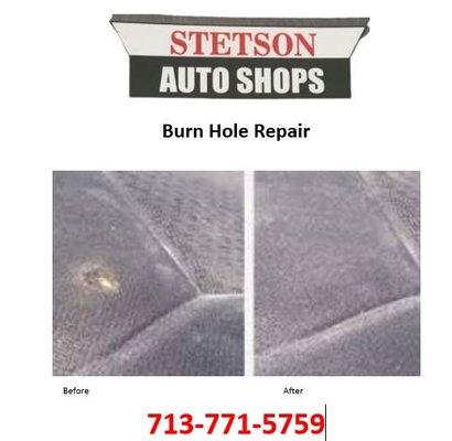 Burn Hole Repairs in cloth seats