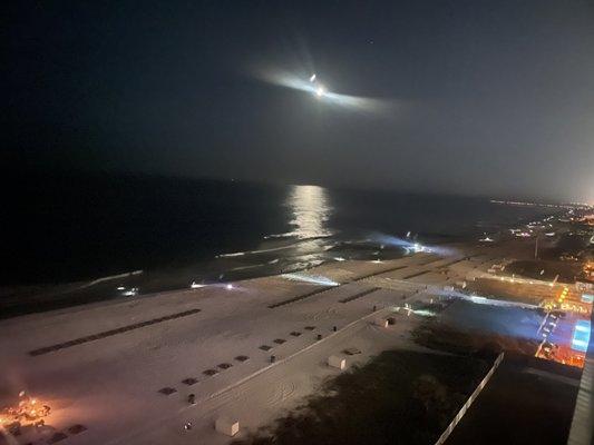 Night balcony view.