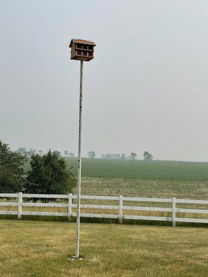 he hasn't been able to put it up for a few years because the original weld cracked.