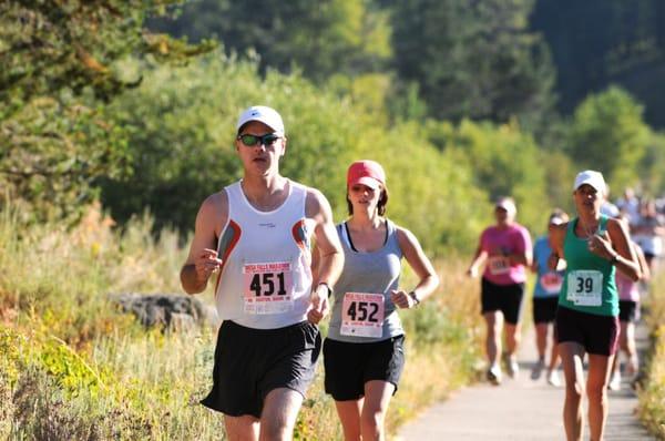 Dr. Merrill and his daughter doing what they love- running!