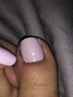 Juana the manicurist who did my nails over cut my cuticles and made me bleed. Worst pedicure of my life.