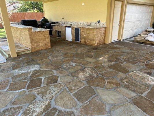 Flagstone patio