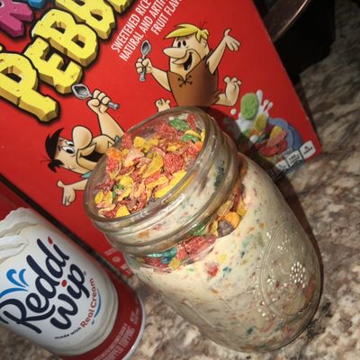 Fruity Pebble Cheesecake Jar $10