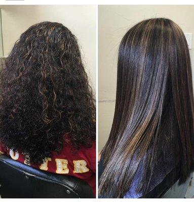 Brazilian Blowout Before and After