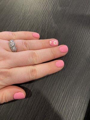 Gel manicure with design $40