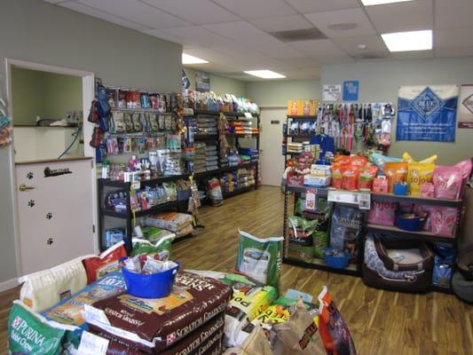 A view of our large selection of premium pet food and supplies