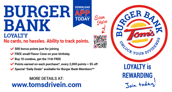 Burger Bank Loyalty rewards