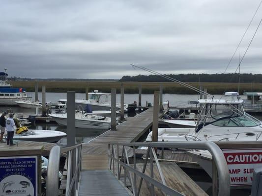 Gang walk down to dock