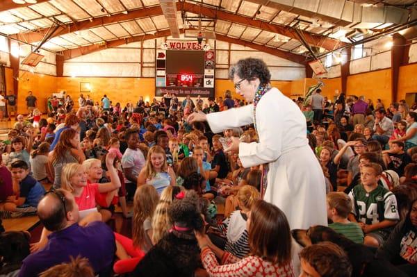 Annual blessing of the pets ceremony with Rev. Nancy McCranie