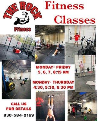 Morning Classes now at The Rock Fitness!!