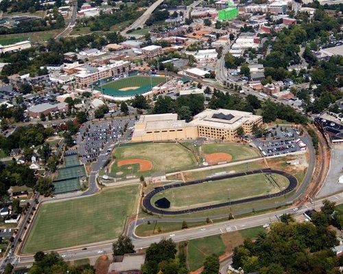 Greenville High School and Fluor Field.  Home of the Greenville Drive Baseball Team