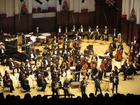 Performing with the Detroit Symphony Orchestra in beautiful Orchestra Hall! 12-18-12 "Canadian Brass Christmas" concert