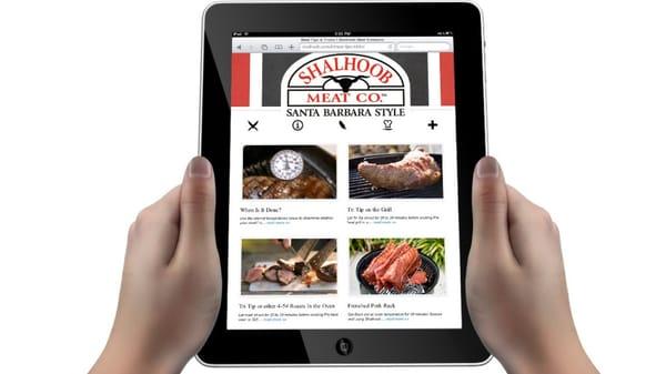 THE BARBOUR SHOP developed Shalhoob Meat's mobile website featuring an e-Commerce store with FedEx integration, WordPress platform & blog.