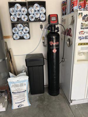 Replaced a small system with a high efficiency whole house softening filtration system.