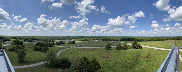 Panoramic looking west from the observation tower.