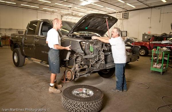 Auto body technicians hard at work!