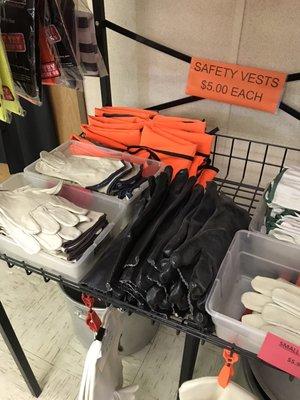 Gloves and other safety supplies