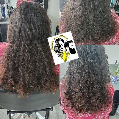 Reviving Curls with a fresh cut and conditions treatment.