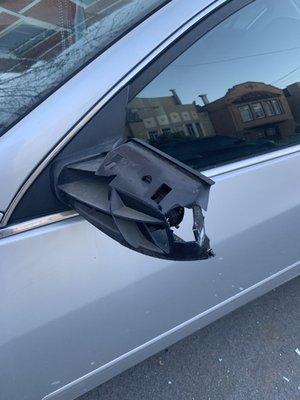 Drivers side mirror damage