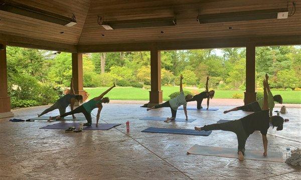 Pilates by Frankie 815Rockford Pilates studio offering Pilates mat classes at Anderson Japanese Gardens