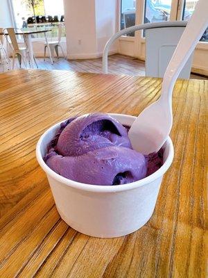 $5.95 - single scoop ube ice cream