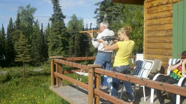 My dad and I, doing some target practice