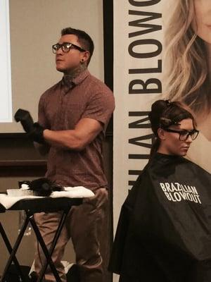 Great class on Brazilian blowout, split end therapy and color bonding! Ask me about it!