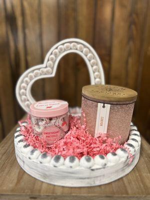 Bloom Boutique soy candles and Valentine's Candy for your sweetheart