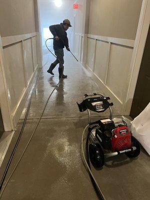 Pressure washing