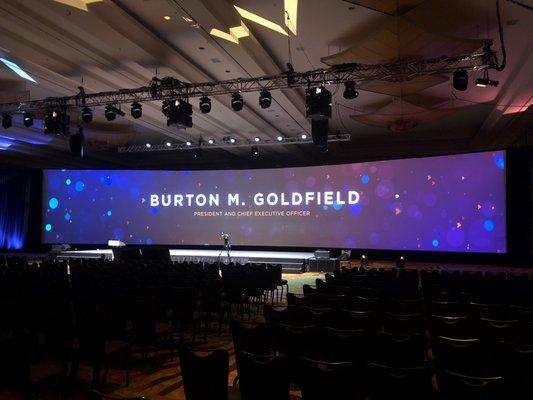 Blended projection, video mapping or LED walls.