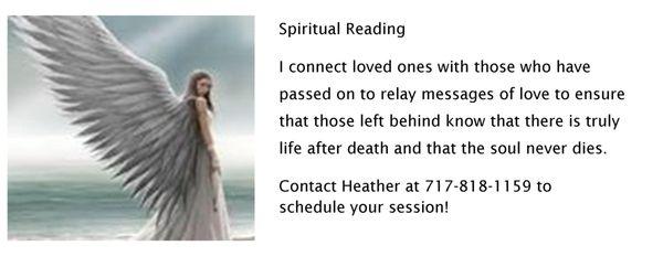 Spiritual Readings connect you with those who have crossed over.