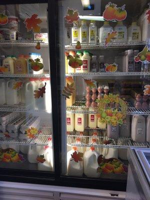 Everything to choose from in there dairy case