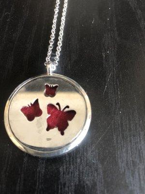 Essential oil diffuser necklace