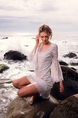 Bride at El Capitan Beach