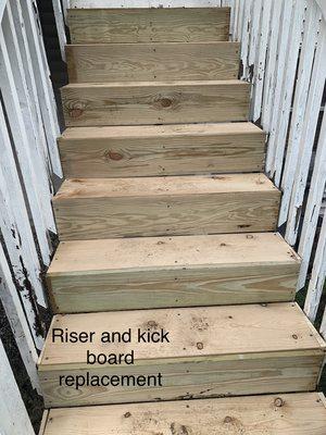 Riser and kick board replacement