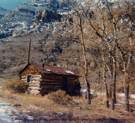 Small cabin behind Aunt Carrie's main cabin/house. Circa 1971