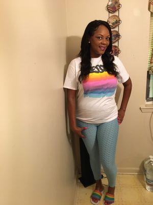 Check her out in her lady Leggings from M&M Clothing and More!!!