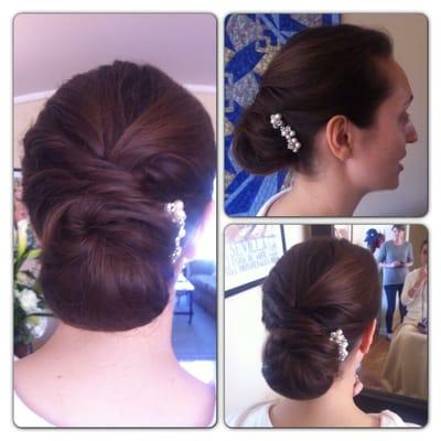 Updo for a bride done by Jen