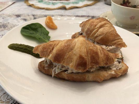 Chicken salad on a croissant