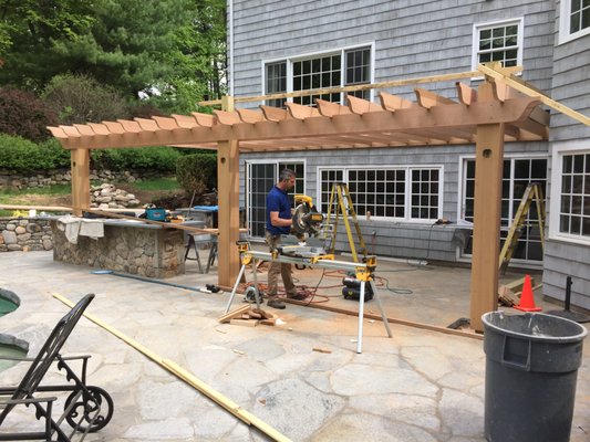 Outdoor kitchen in Weston, CT