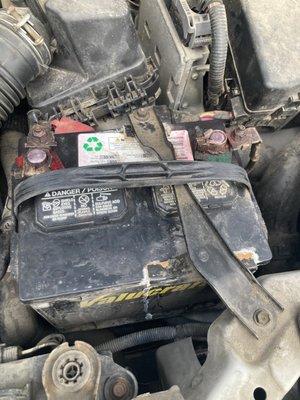 The clean up work done on my old battery for me.