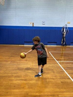 Antonio having some fun in the gym